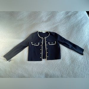 Sandro cropped sweater blazer